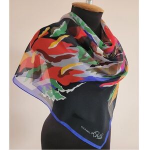 Cacharel Lou Lou Multi Color Floral Scarf
